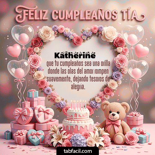 GIF Animado de Feliz Cumpleaños para Katherine - Feliz Cumpleaños Tía