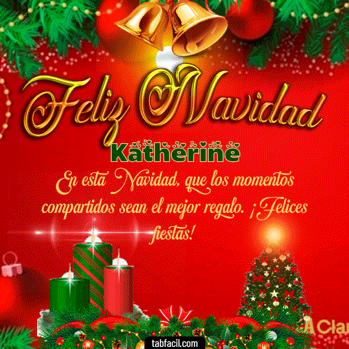 GIF Animado de Feliz Navidad para Katherine - Feliz Navidad