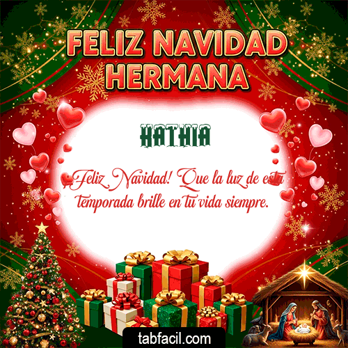 GIF Animado de Feliz Navidad para Kathia - Feliz Navidad Hermana