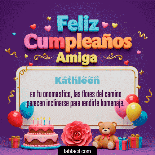 Feliz Cumpleaños Kathleen GIF