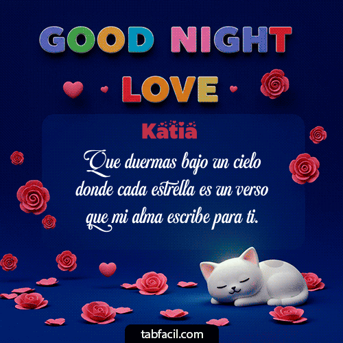 GIF Animado de Buenas Noches para Katia - Buenas Noches Hada