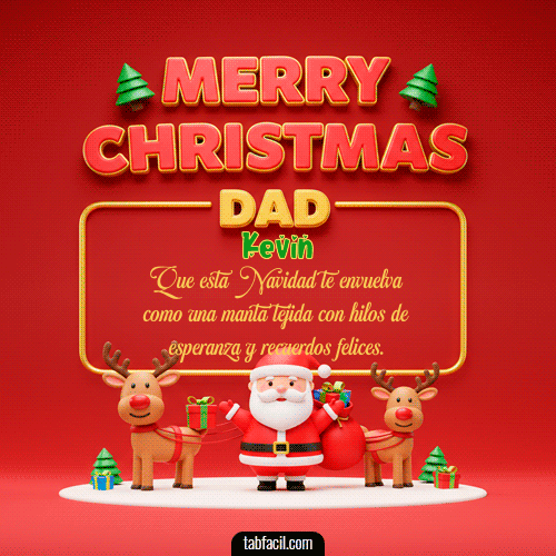 GIF Animado de Feliz Navidad para Kevin - Merry Christmas DAD