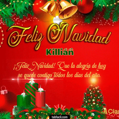 GIF Animado de Feliz Navidad para Killian - Feliz Navidad