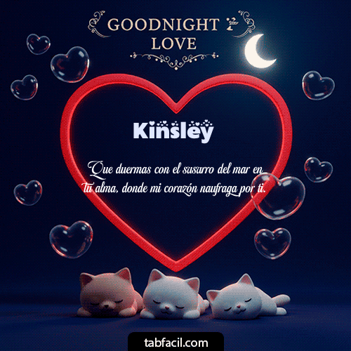 GIF Animado de Buenas Noches para Kinsley - Buenas noches amor con gatos