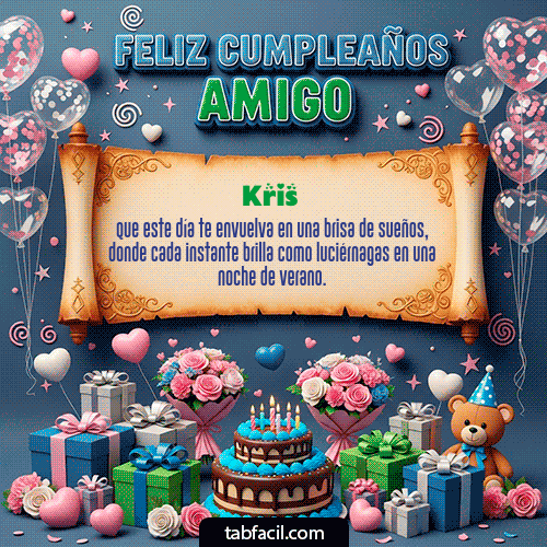 GIF de Kris - Feliz Cumpleaños Amigo