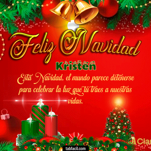 GIF Animado de Feliz Navidad para Kristen - Feliz Navidad
