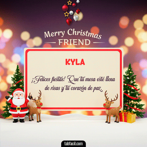 GIF Animado de Feliz Navidad para Kyla - Merry Christmas Friend