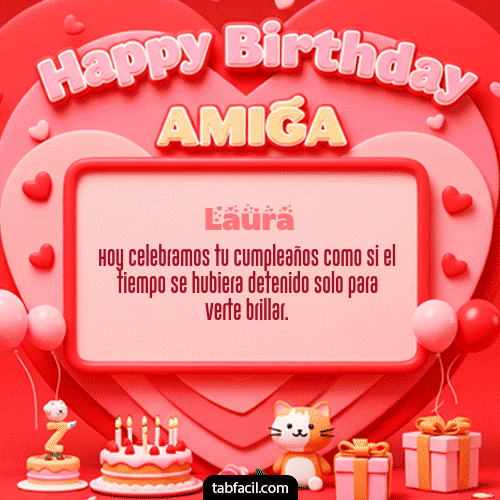 Ver GIF de 🍰 Happy BirthDay Amiga GIF de Laura - 🍰 Happy BirthDay Amiga