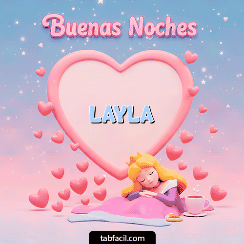 GIF de Layla - Buenas noches corazón