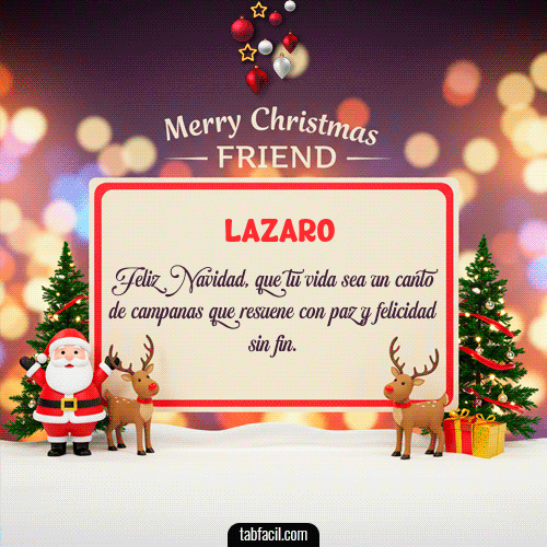 GIF de Lazaro - Merry Christmas Friend