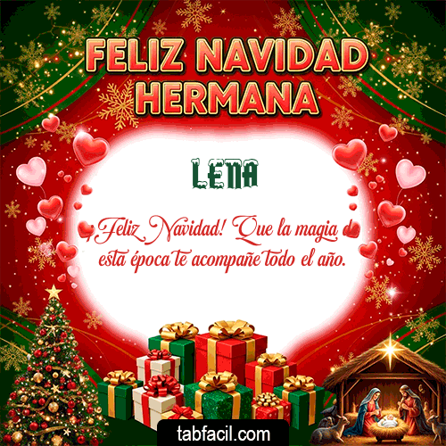 GIF de Lena - Feliz Navidad Hermana