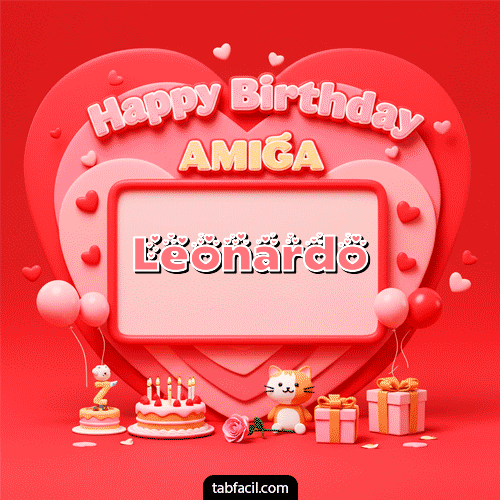 Ver GIF de 🍰 Happy BirthDay Amiga GIF de Leonardo - 🍰 Happy BirthDay Amiga