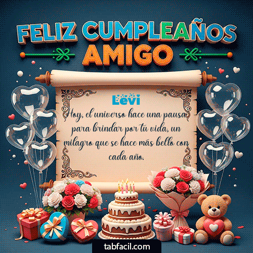 GIF de Levi - Feliz Cumpleaños Amigo