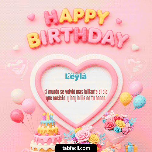 GIF de Leyla - Happy Birthday Amiga