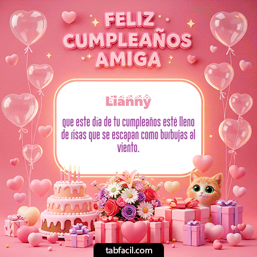 GIF de Lianny - Feliz Cumpleaños Amiga!