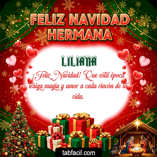 GIF de Liliana - Feliz Navidad Hermana