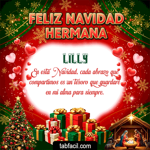 GIF de Lilly - Feliz Navidad Hermana