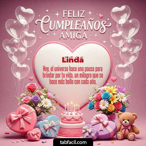 GIF de Linda - Feliz Cumpleaños Amiga