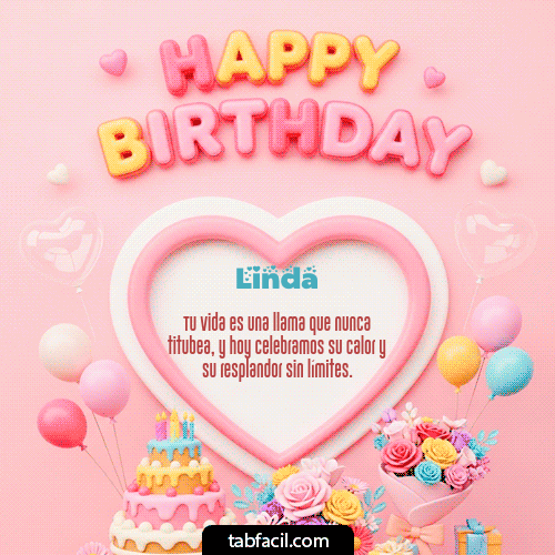 GIF de Linda - Happy Birthday Amiga
