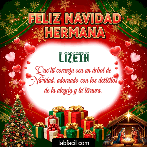 GIF de Lizeth - Feliz Navidad Hermana