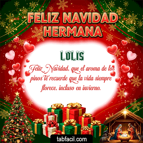 GIF de Lolis - Feliz Navidad Hermana