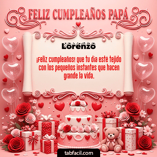 GIF Animado de Feliz Cumpleaños para Lorenzo - Feliz Cumpleaños Papá