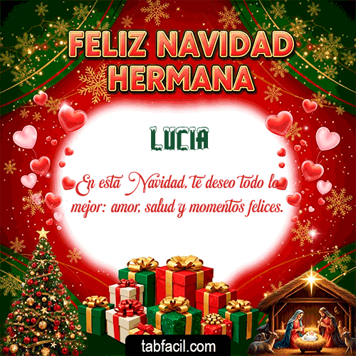 Feliz Navidad Lucia GIF
