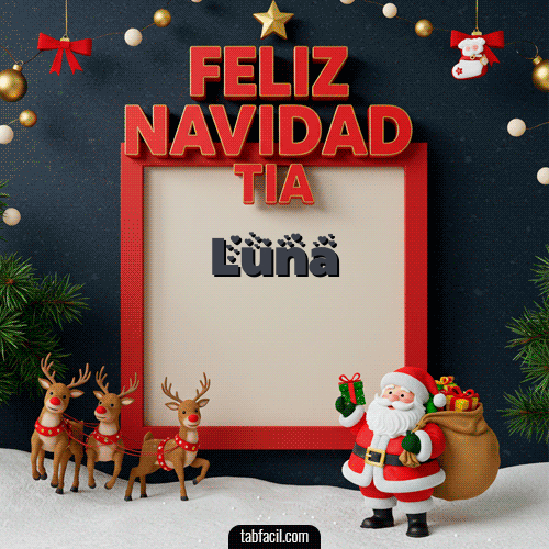 Ver GIF de Feliz Navidad Tía GIF de Luna - Feliz Navidad Tía