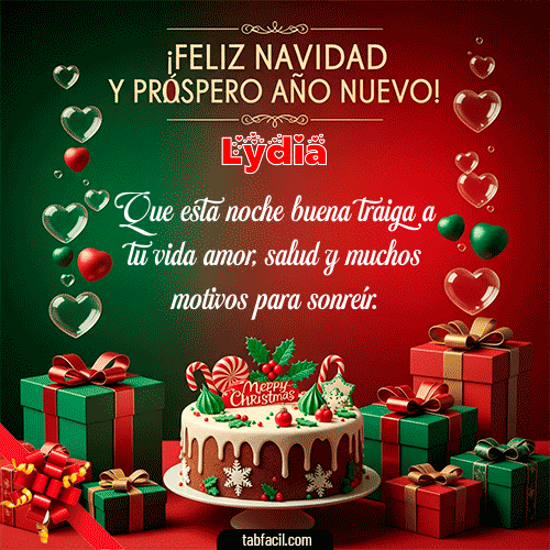 GIF de Lydia - Feliz Navidad y Próspero Año Nuevo