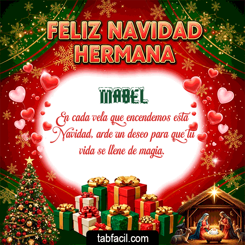 GIF de Mabel - Feliz Navidad Hermana