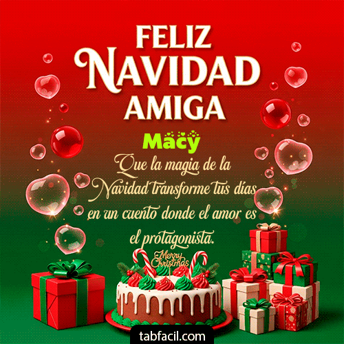 GIF Animado de Feliz Navidad para Macy - Feliz Navidad Amiga