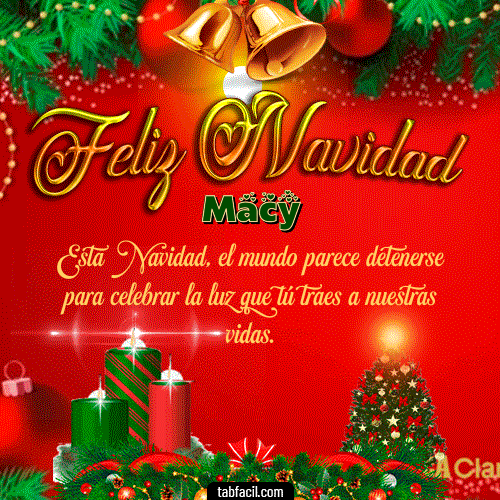 GIF Animado de Feliz Navidad para Macy - Feliz Navidad