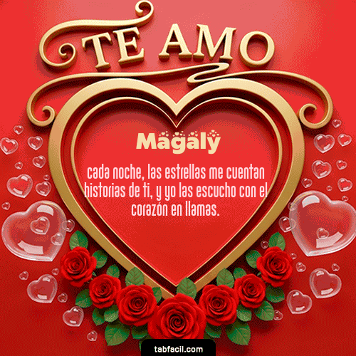 GIF Animado de Feliz Dia Amor para Magaly - Te Amo
