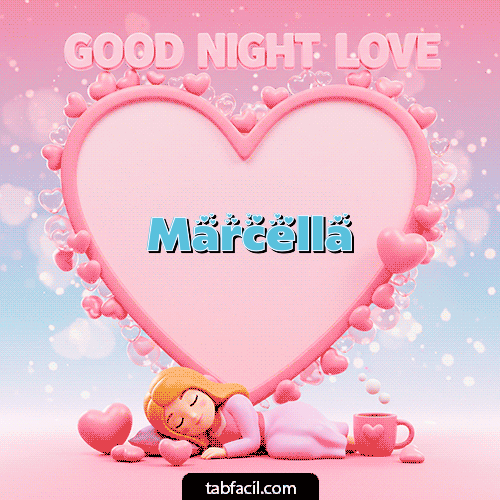 GIF Animado de Buenas Noches para Marcella - Good Night Love