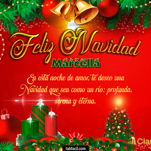 GIF Animado de Feliz Navidad para Marcella - Feliz Navidad
