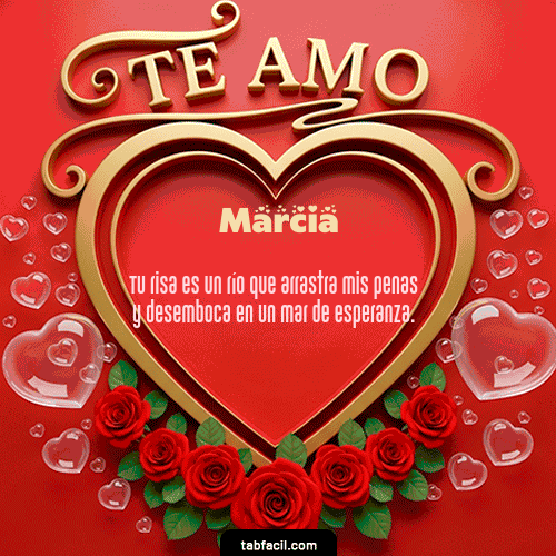 GIF Animado de Feliz Dia Amor para Marcia - Te Amo