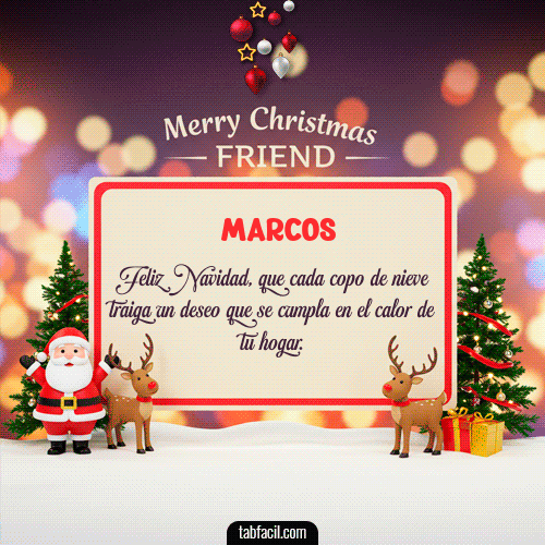 GIF de Marcos - Merry Christmas Friend