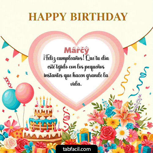 GIF Animado de Feliz Cumpleaños para Marcy - Happy BirthDay Friend!