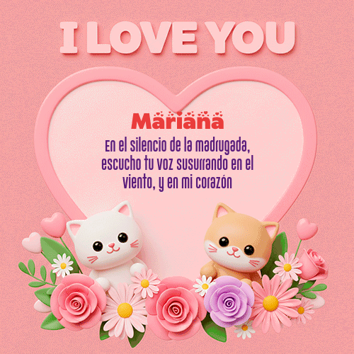 GIF Animado de Feliz Dia Amor para Mariana - Te Amo!!!