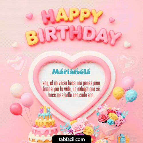 Feliz Cumpleaños Marianela GIF