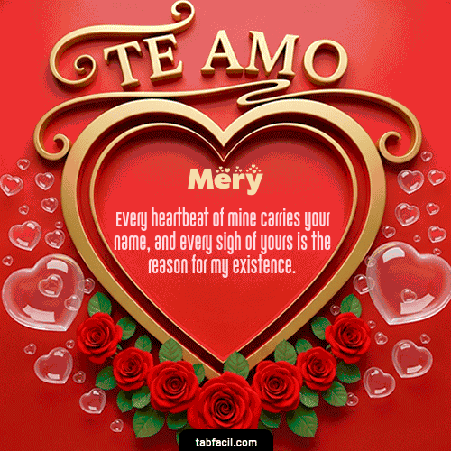 GIF Animado de Feliz Dia Amor para Mery - Te Amo
