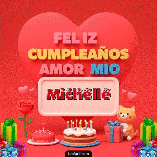 Ver GIF de 💖 Feliz Cumpleaños Amor Mio GIF de Michelle - 💖 Feliz Cumpleaños Amor Mio