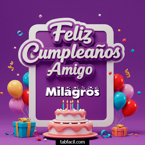 Ver GIF de 🥂 Feliz Cumpleaños Amigo GIF de Milagros - 🥂 Feliz Cumpleaños Amigo