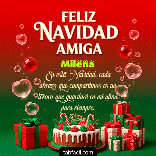 Feliz Navidad Milena GIF