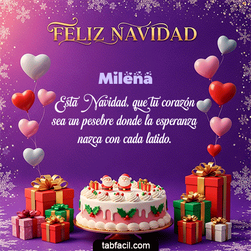Feliz Navidad Milena GIF