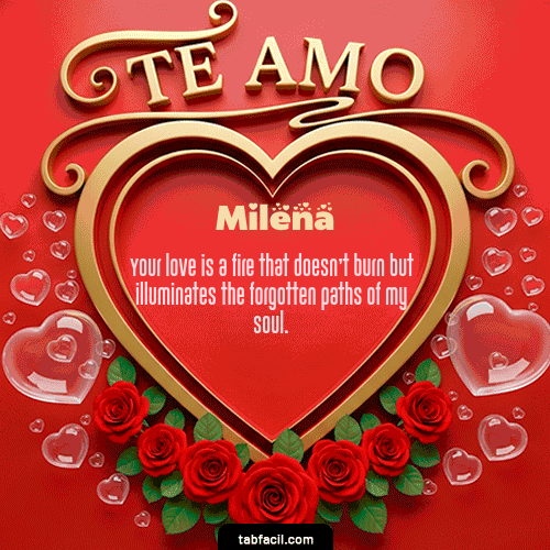 GIF Animado de Feliz Dia Amor para Milena - Te Amo
