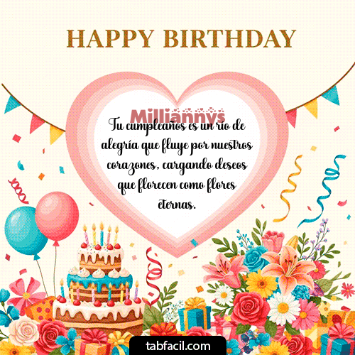 GIF Animado de Feliz Cumpleaños para Milliannys - Happy BirthDay Friend!