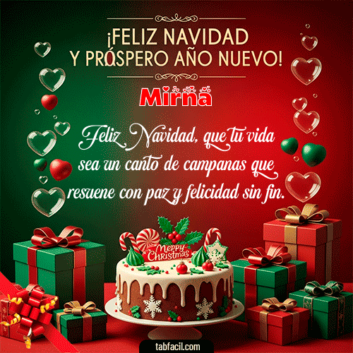 GIF Animado de Feliz Navidad para Mirna - Feliz Navidad y Próspero Año Nuevo