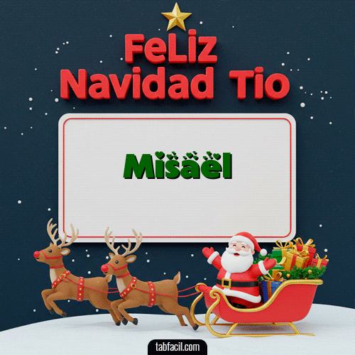 GIF Animado de Feliz Navidad para Misael - Feliz Navidad Tío