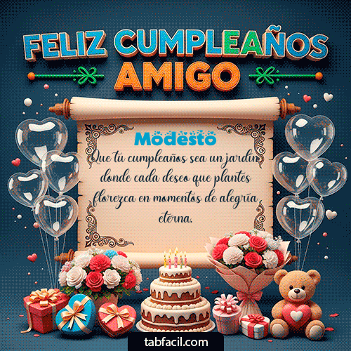 Feliz Cumpleaños Modesto GIF